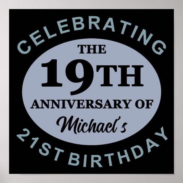 Poster Humour personnalisé 40e anniversaire (Devant)