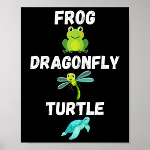 Poster Humour politique subtil Grenouille libellule Tortu