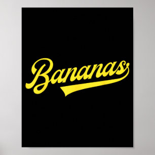 Poster Humour Rétro Banane Bananes Clic Hommes Femmes Enf