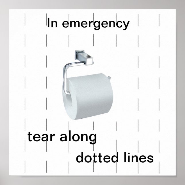 Poster humour toilette (Devant)