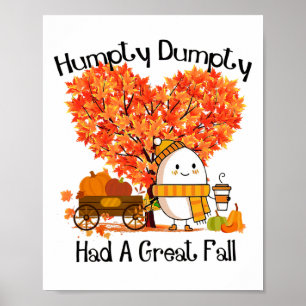 Poster Humpty Dumpty a fait une grande chute