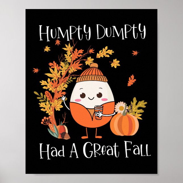 Poster Humpty Dumpty Avait Une Grande Chute Citrouille Fe (Devant)