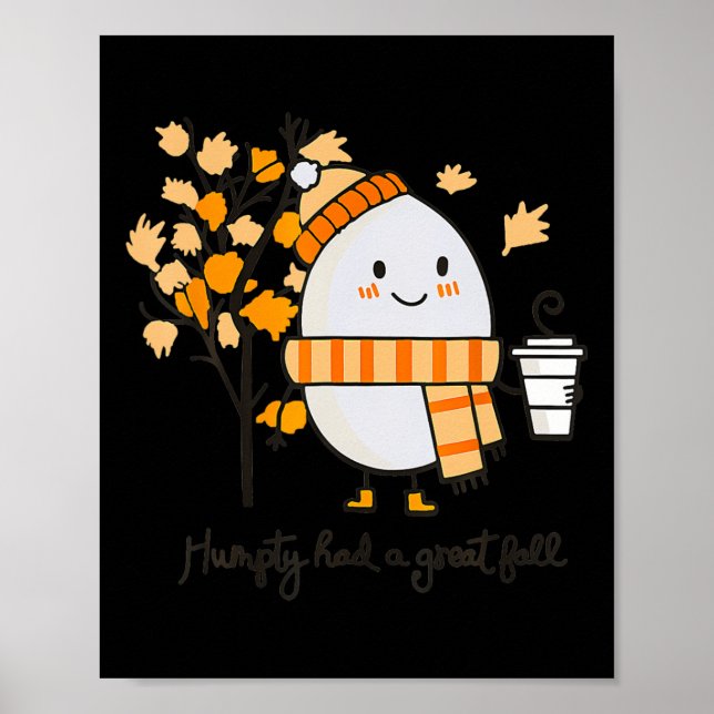 Poster Humpty Dumpty Had A Great Fall Thanksgiving Autumn (Devant)