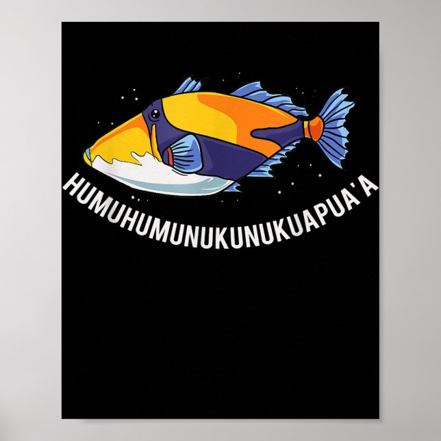 Poster Humuhumunukunukuapua'a Hawaii State Fish (Devant)