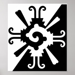 Poster Hunab Ku-noir et blanc