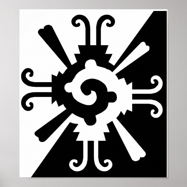 Poster Hunab Ku-noir et blanc (Devant)