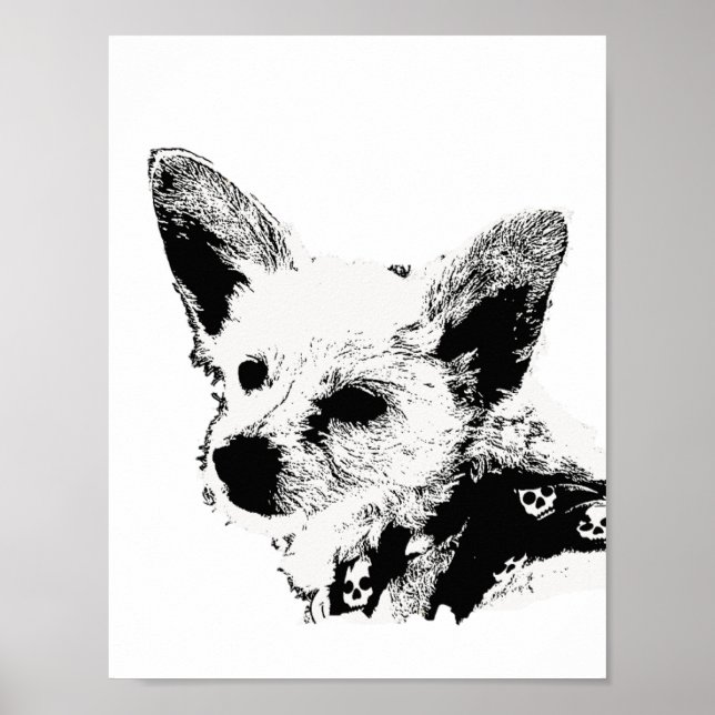 Poster - Hund mit Kerchef (Vorne)