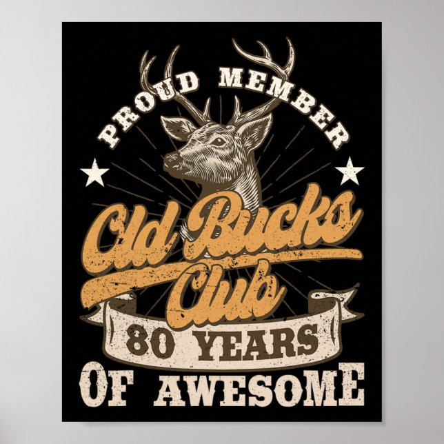 Poster Hunter 80e Anniversaire Old Bucks Club 80 Ans De A (Devant)