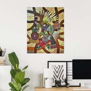 Poster Hunter biden abstrait couleur