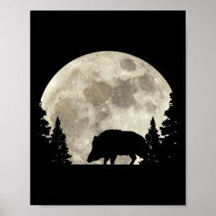 Poster Hunter Wild Boar Keiler Wildsau Chasse Hunter
