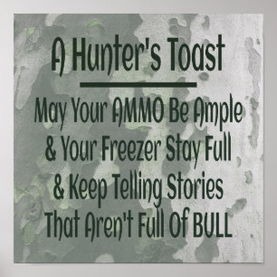 Poster Hunter's Toast Funny Green Camouflage