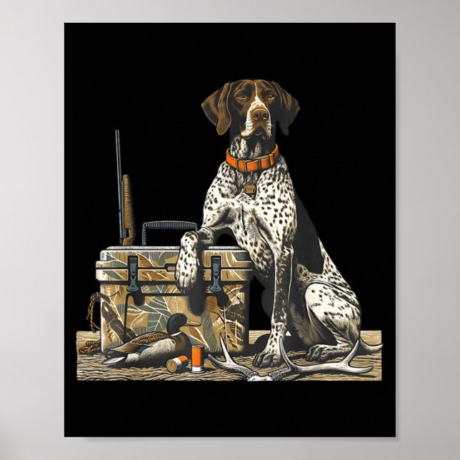 Poster Hunting Dog Inter Bird Dog Duck Hunter Camo Retrie (Devant)