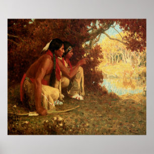 Poster Hunting for Deer, by Eanger Irving Couse
