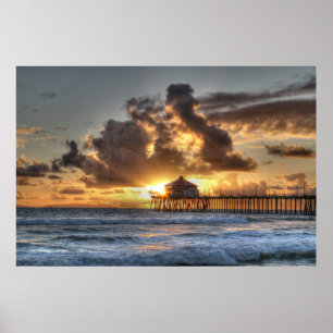 Poster Huntington Beach la Californie