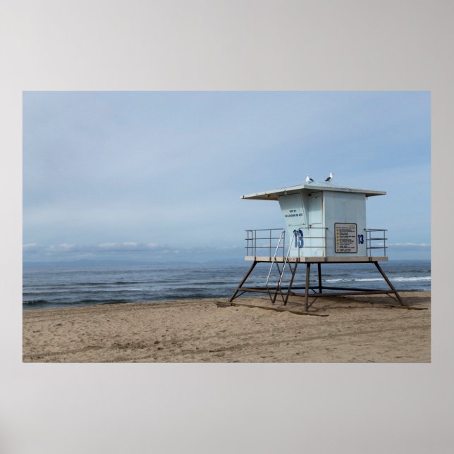 Poster Huntington Beach Lifeguard Post 13 (Devant)