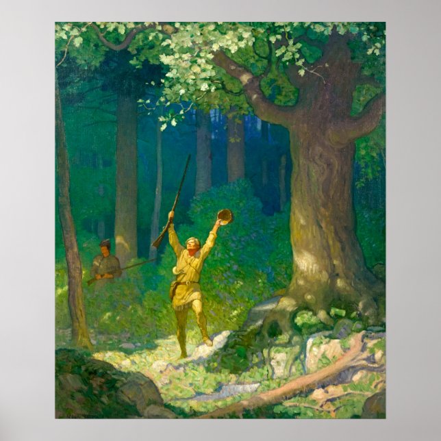 Poster Huntsman par Newell Convers Wyeth (Devant)