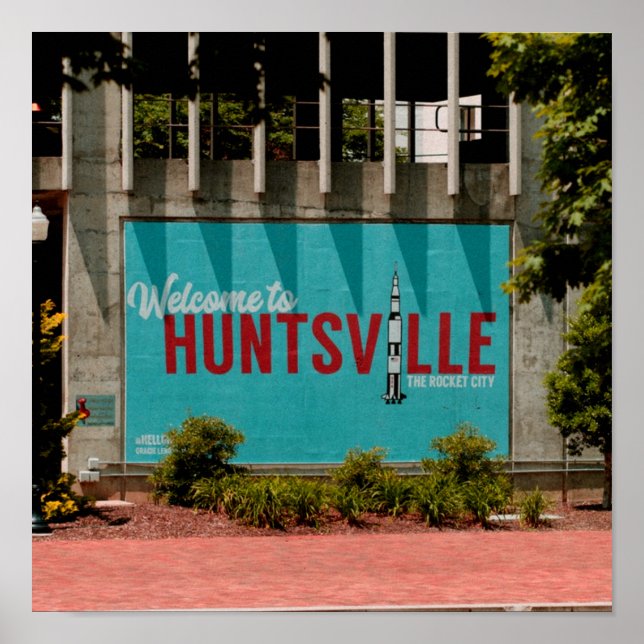 Poster Huntsville Alabama Rocket City (Devant)