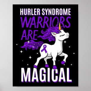 Poster Hurler Syndrome Guerrier Sensibilisation Unicorne