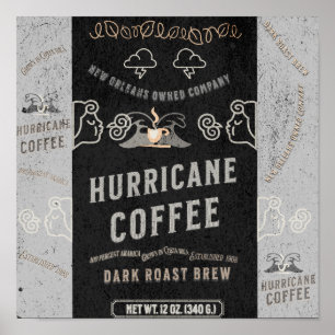 Poster Hurricane Coffee: A New Orleans Blend    