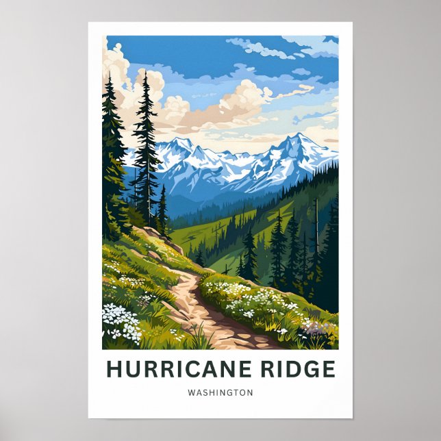 Poster Hurricane Ridge Washington (Devant)