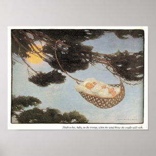 Poster Hush-a-Bye, Baby Nursery Rhyme Imprimer