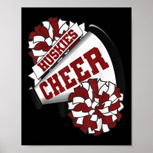 Poster Huskies Cheer Esprit De Cheerleading De Rentree Sc