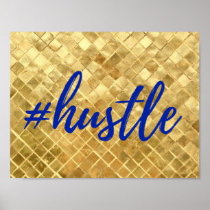 Poster Hustle Effet Pétrole Or