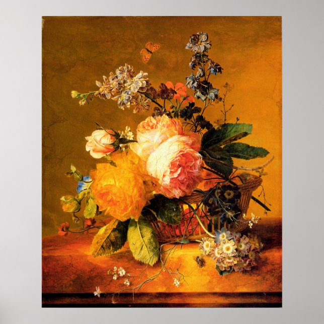 Poster Huysum Floral Vie morte (Devant)