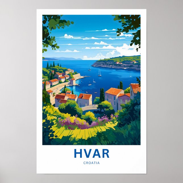 Poster Hvar Croatia Imprimer (Devant)