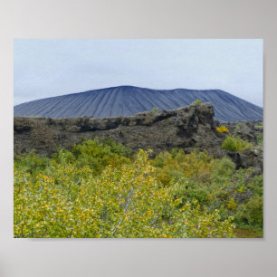Poster Hverfjall Volcano Cone, Islande