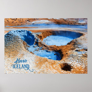 Poster Hverir, Islande
