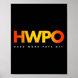 Poster Hwpo Travail dur Paie De Motivation Pastel