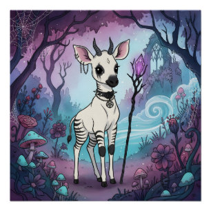 Poster Hybride de forêt mystique