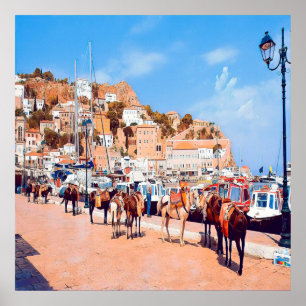 Poster HYDRA - mules au port