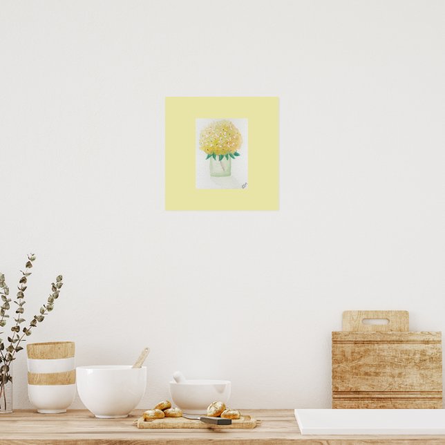 Poster Hydrangée jaune (Cuisine)