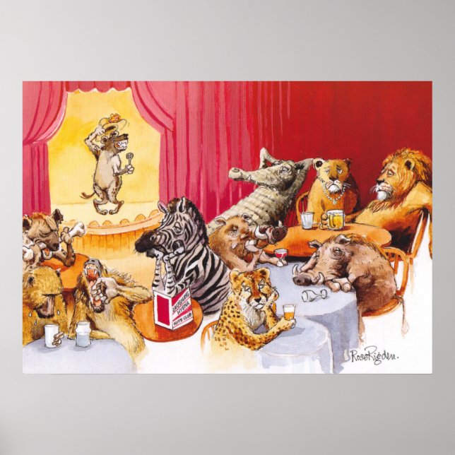 Poster hyène riante (Devant)