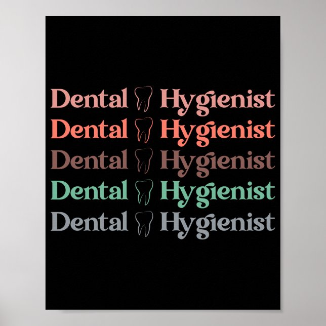 Poster Hygiéniste dentaire | RDH Dentist Dentist Cadeaux  (Devant)