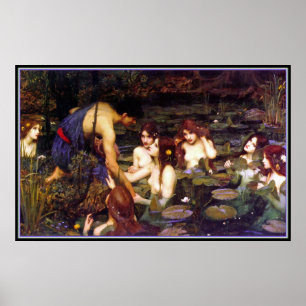 Poster Hylas et les Nymphes - par John Waterhouse