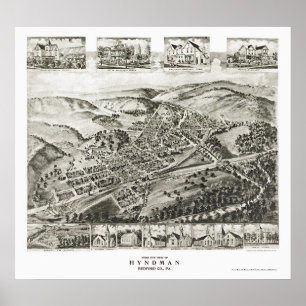 Poster Hyndman, PA Carte panoramique - 1906