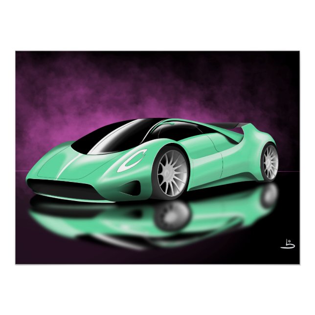 Poster Hypercar concept voiture (Devant)