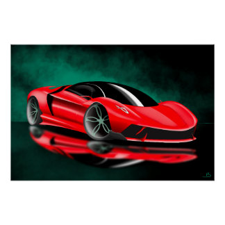 Poster Hypercar concept voiture