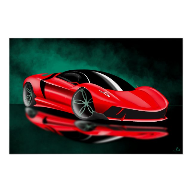 Poster Hypercar concept voiture (Devant)
