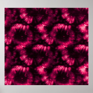 Poster Hypno rose Shibori conception spirale