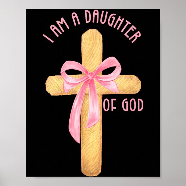 Poster I Am A Daughter Of God Youth Girl Christian Coquet (Devant)