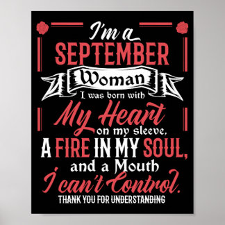Poster I Am A Septembre Woman Libra Virgo Birthday Funny