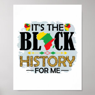Poster I Am Black History Melanin Men Femmes Enfants Piza