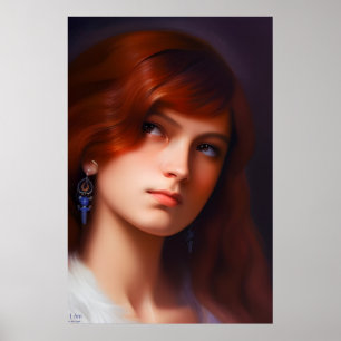 Poster I AM - Emotive AI Imaginaire Art Portrait Imprimer