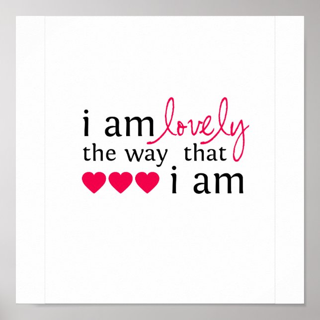 Poster "I am Lovely" (Vorne)
