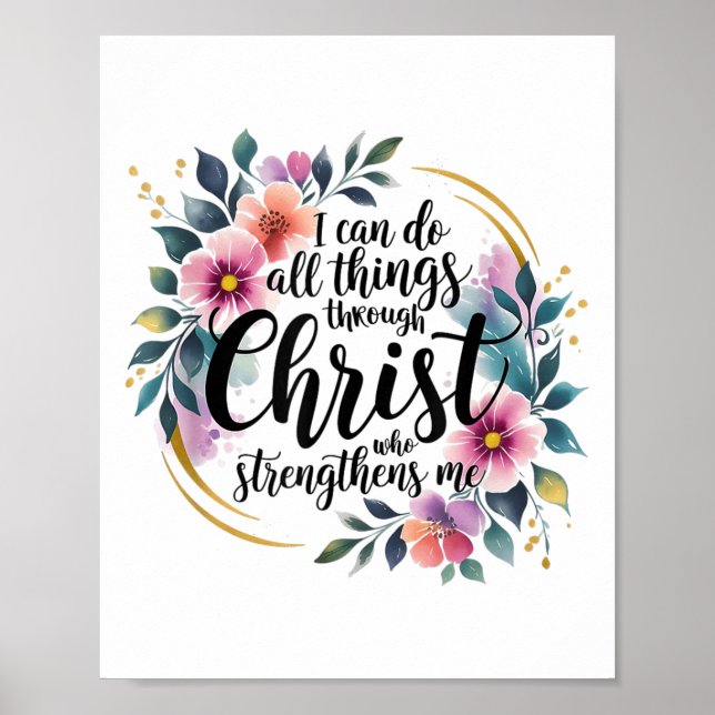 Poster I Can Do All Things Through Christ  (Devant)