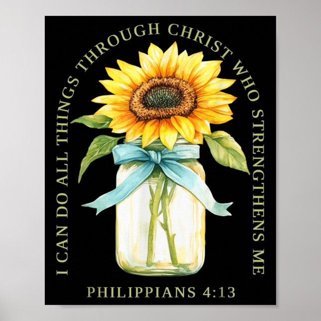 Poster I Can Do All Things Through Christ Who Strengthens (Devant)